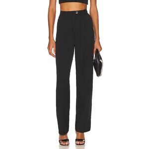 More to Come Harley Tailored Pant Black Trouser High Rise‎ Straight Leg Sz XS